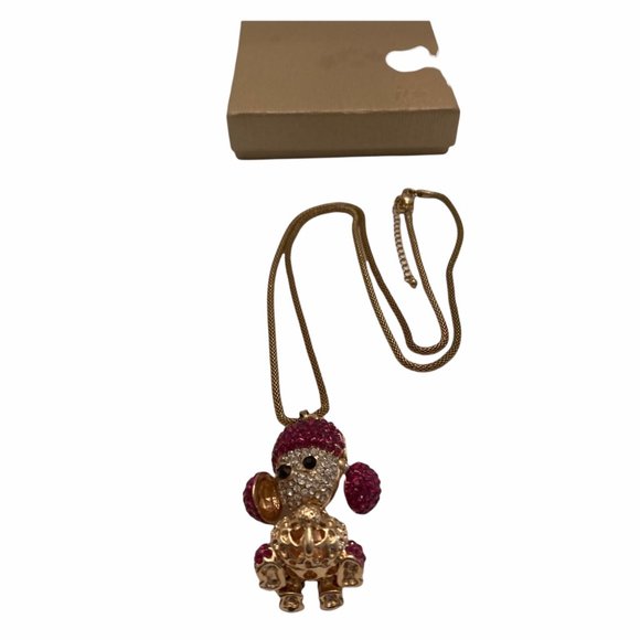 NWT “Off Park” Crystal Poodle Necklace $22 - Picture 2 of 7
